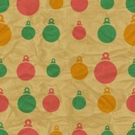 Christmas seamless pattern with balls in retro style