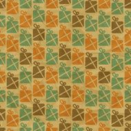 Christmas seamless pattern with gifts in retro style