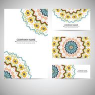 Business card template Vector illustration in native style N9