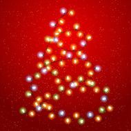 Eps 10 Christmas background with luminous garland