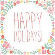 Vintage floral background with cute bird in pastel colors N6