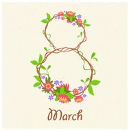 Greeting card with March 8 N7