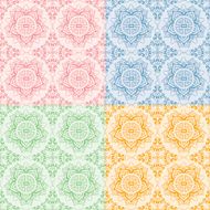 Seamless oriental flora pattern