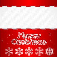 Merry Christmas vector background with glossy balls