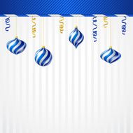 Merry Christmas vector background with glossy balls N3