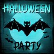 EPS 10 Halloween background with moon and bats