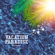 Tropical Vacation Paradise marketing poster
