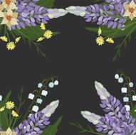 vector pattern with different flowers N11