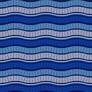 Vector Seamless Wavy Blue Pattern