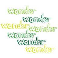 Art hand drawn text wonder