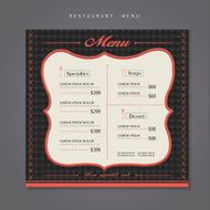 modern restaurant menu design N5