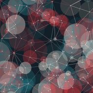 Retro Polygon Circle Pattern Square