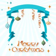 Vector Merry Christmas background in retro style
