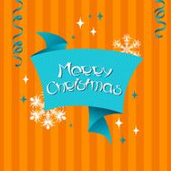 Vector Merry Christmas background in retro style N2