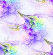Seamless abstract pattern in violet blue and green