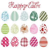Easter egg set Colored Silhouette