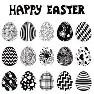 Easter egg set Silhouette