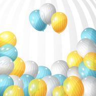 Stylish background with flying balloons Vector eps 10