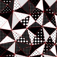 Geometric triangles pattern from polka dots