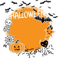 Vector background of Halloween-related objects and creatures N2