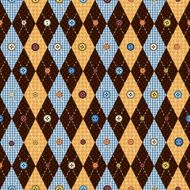 Classic argyle pattern in patchwork style
