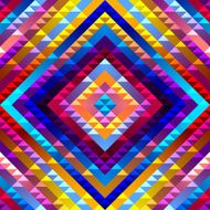 Triangles on colorful background