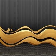 Vector stream waves on metal texture background