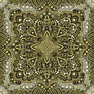 vector seamless gold pattern of spirals swirls chains N2