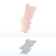 Map of Portuguese Republic with Dot Pattern