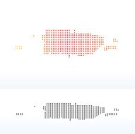 Map of Freely Associated State Puerto Rico with Dot Pattern