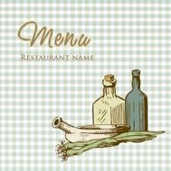 Restaurant or wine bar menu design Seamless vector illustration