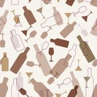 Restaurant or wine bar menu design Seamless vector illustration N5