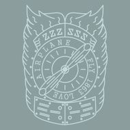 airplane logo monochrome