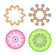 Lace floral colorful ethnic ornament N9