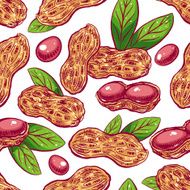seamless background with peanuts