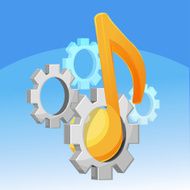 Music Note Gear Fixed vector