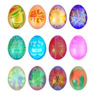 Set of colorful easter egg N2