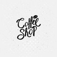 Black Text Design for Coffee Shop Concept