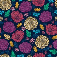 Bold Floral Seamless Pattern Background