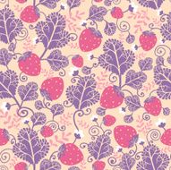 Strawberries seamless pattern N4
