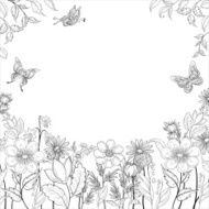 Flower background contours