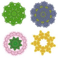 Lacy color abstract ornament on white background