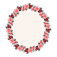 Floral Oval Frame N2