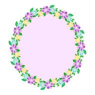 Floral Oval Frame N3