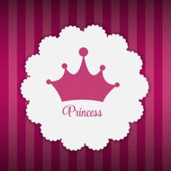 Princess Background with Crown Vector Illustration N4