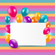 Glossy Balloons Background Vector Illustration