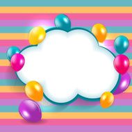 Glossy Balloons Background Vector Illustration N2