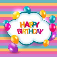Glossy Balloons Background Vector Illustration N3