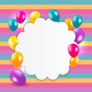 Glossy Balloons Background Vector Illustration N4