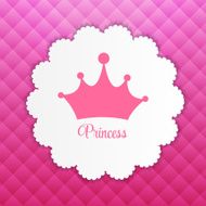 Princess Background with Crown Vector Illustration N7
